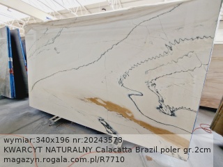 KWARCYT NATURALNY Calacatta Brazil