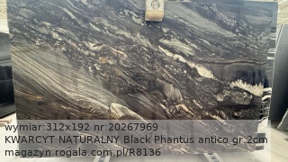 KWARCYT NATURALNY Black Phantus