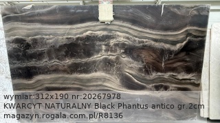 KWARCYT NATURALNY Black Phantus