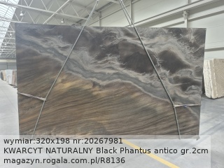 KWARCYT NATURALNY Black Phantus