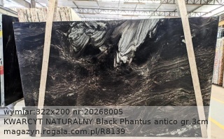 KWARCYT NATURALNY Black Phantus