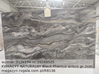 KWARCYT NATURALNY Black Phantus