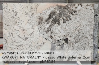 KWARCYT NATURALNY Picasso White