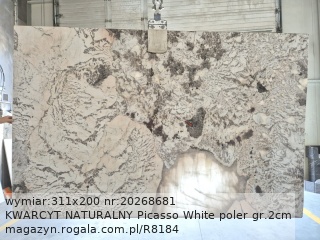 KWARCYT NATURALNY Picasso White
