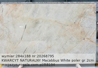 KWARCYT NATURALNY Macabbus White